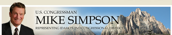 U.S. Congressman Mike Simpson - 2nd District of Idaho